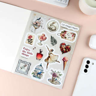 Книжка с наклейками 'Винтаж', 150+ наклеек, Серия 'Стикербук' 2