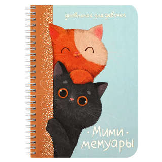 Дневничок для девочек 'Мими Мемуары' А5, 40 листов, на пружин...