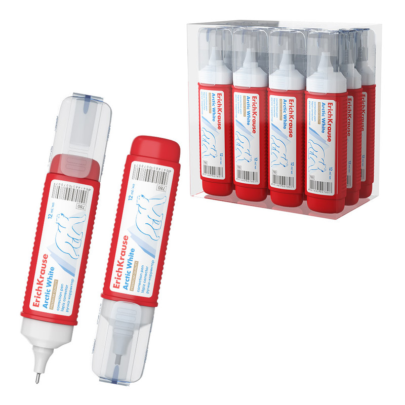 Ручка-корректор ErichKrause Arctic white, 12 мл
