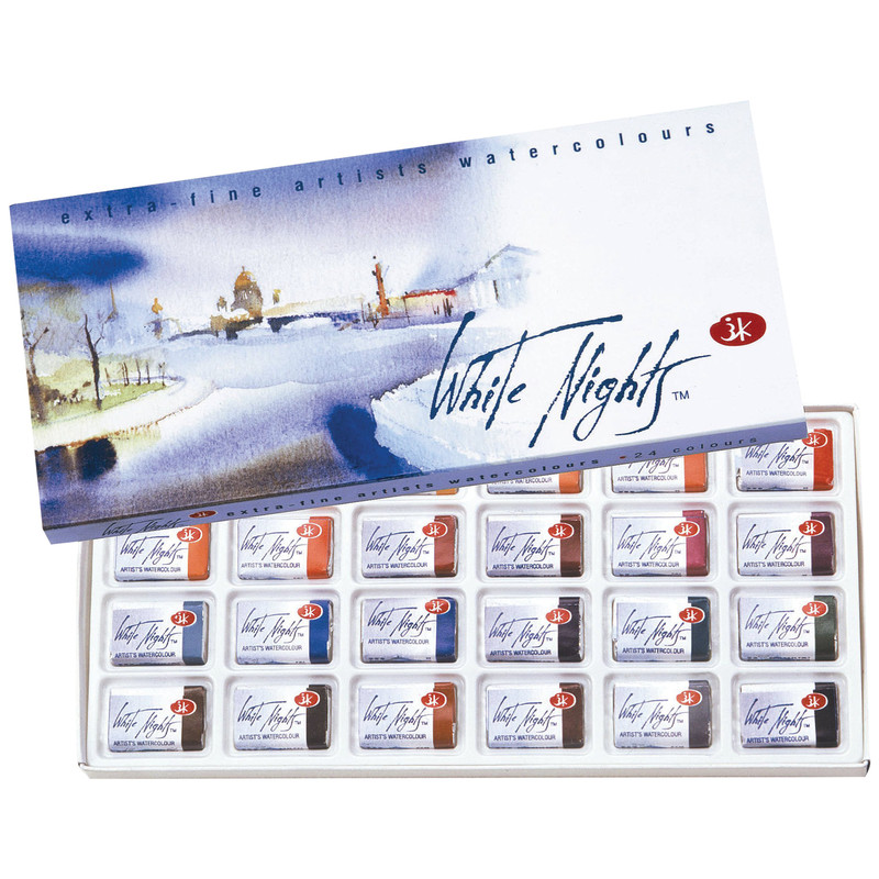 Акварель художественная 'Белые ночи' 24 цвета