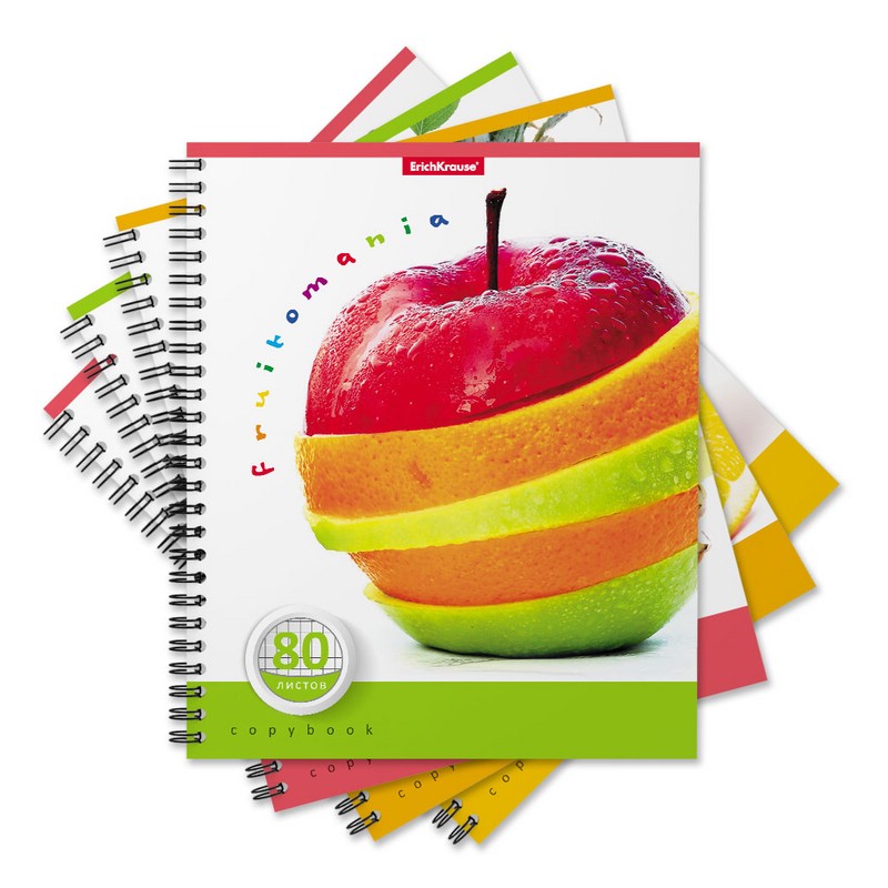 Тетрадь на спирали А5 80 л, клетка 