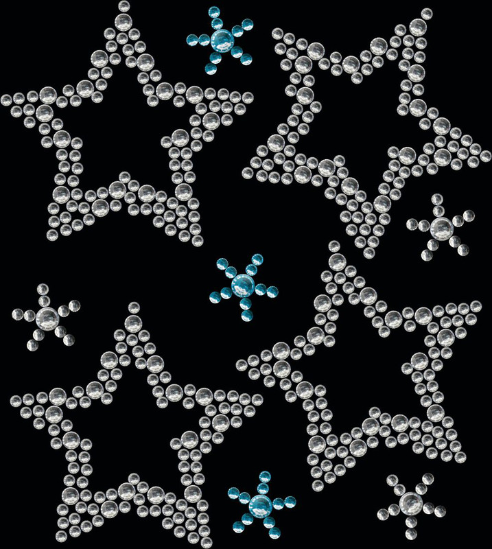 Herma Наклейки Cristal Звезды серебряные и голубые, цвет серебристый, голубой