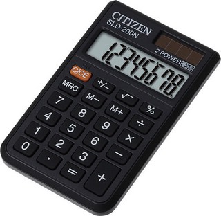 Калькулятор карманный Citizen SLD-200N, черный, 8-разрядный