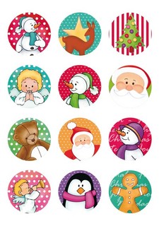 Наклейки 'Рождественские символы'