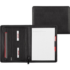 Папка Алекс деловая 123 из эко кожи черная