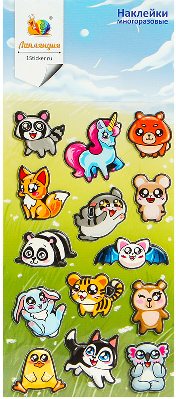 Липляндия Набор наклеек Животные 5