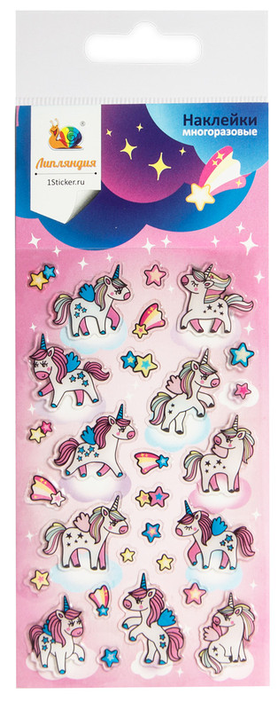 Липляндия Набор наклеек Единорог 1