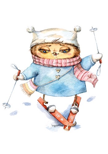 Открытка 'Лыжница'