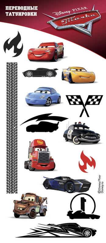 Переводное тату Disney Тачки