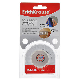 Двусторонняя клейкая лента ErichKrause, на пенной основе, 1 м...