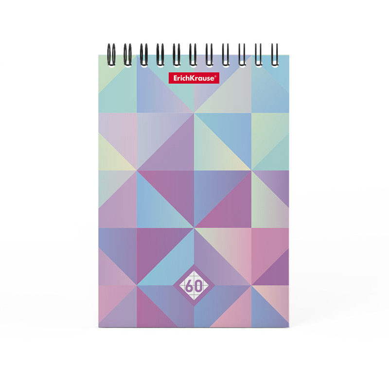 Блокнот на спирали ErichKrause 'Magic Rhombs', А6, 60 л, клетка