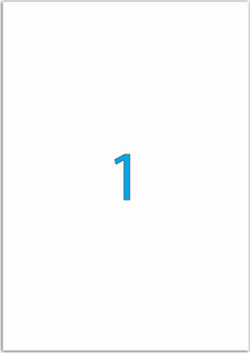 Этикетки самоклеящиеся 210х297 мм, 1 пачка, белые, 50 листов 3