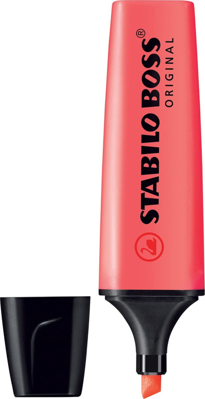 STABILO текстовыделитель BOSS ORIGINAL, КРАСНЫЙ, 2-5 мм