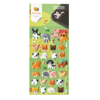 Набор наклеек Липляндия многоразовые 'Щенки'