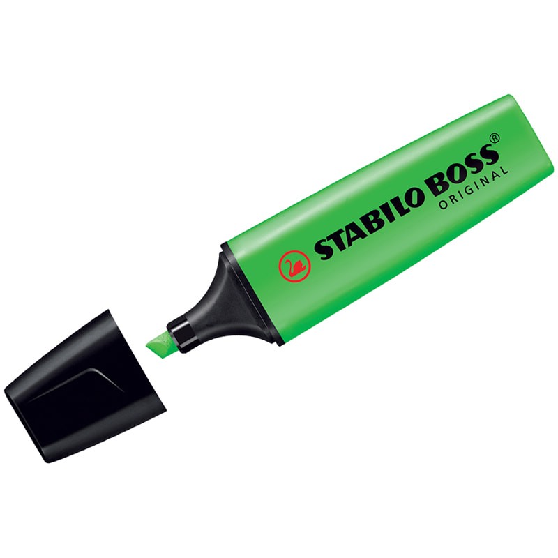 STABILO текстовыделитель BOSS ORIGINAL, ЗЕЛЕНЫЙ, 2-5 мм