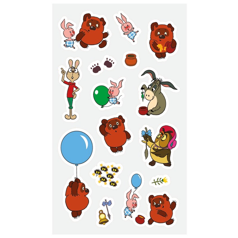 Набор зефирных наклеек Винни-Пух (Союзмультфильм) - купить наклейки по ...