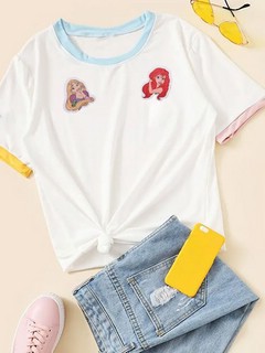 Патчи для одежды 'Рапунцель и Ариэль', многоразовые, 2 штуки 3