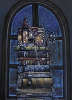 Открытка 'Книжный замок', Место простых чудес 4395