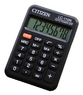 Карманный калькулятор Citizen LC-110, 8 разрядов 2