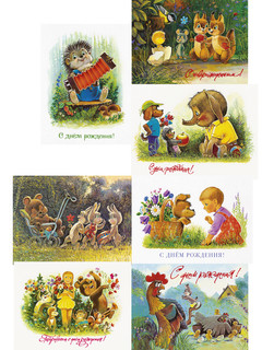 Ежик с гармошкой. Набор открыток (7 открыток), цвет мультиколор 1