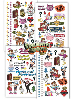 Переводное тату 'Гравити Фоллз. Любимые герои' 10х19 см, ассо...