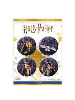Набор значков закатных PrioritY 'Гарри Поттер 1', 4 штуки, цвет разноцветный