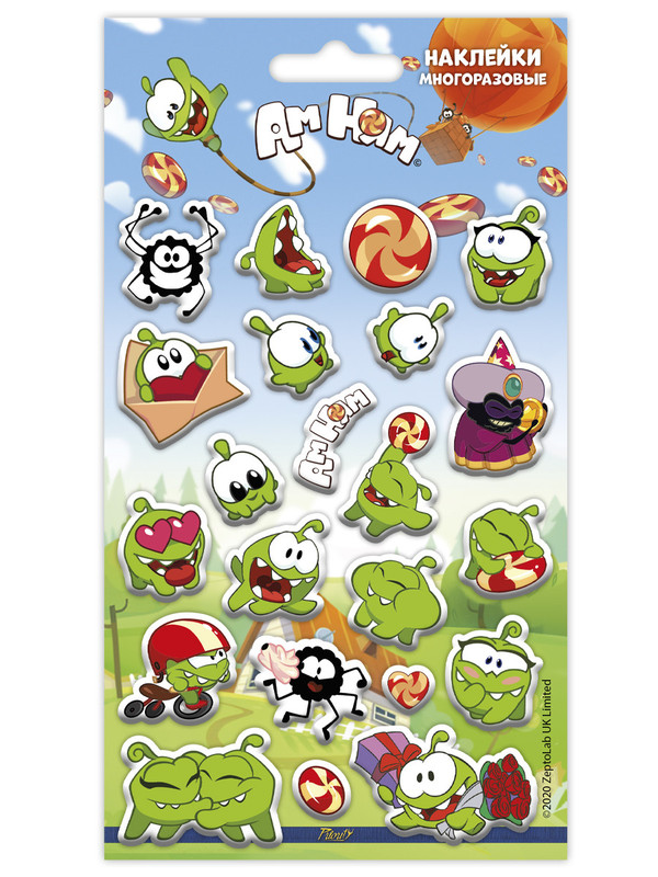 Наклейки объемные PrioritY 'Ам Ням – 4', 110х200 мм