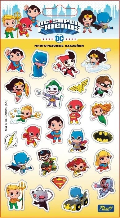 Наклейки объемные 'Super Friends - 1', 110х200 мм PrioritY