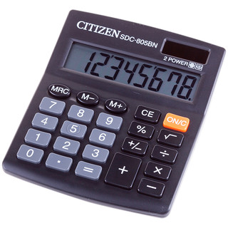 Калькулятор бухгалтерский Citizen SDC-805, 8 разрядов, цвет чёрный