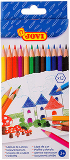 Карандаши 12 цветов, картонная упаковка с европодвесом