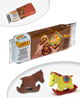 Паста для моделирования отвердевающая 250 гр, цвет терракотовый 2