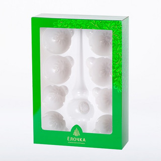 Набор 'Сувенирный' 8 шаров и верхушка, стекло, артикул С829 3