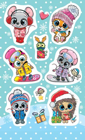 Наклейки 'Зверята', артикул 0-11-5132