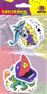 Набор наклеек "Яркий", фигурные (20 штук), Липляндия