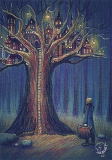 Открытка "Город на дереве"