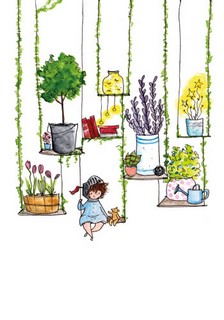 Открытка 'Качели' 1