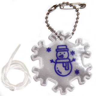 Фликер 'Снежинка. Снеговик и елка', 55x55 мм Символик 1