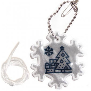 Фликер 'Снежинка. Снеговик и елка', 55x55 мм Символик 2