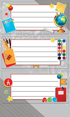 Наклейки на тетрадь, артикул 0-11-504