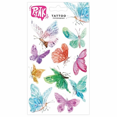 Переводные татуировки 'Акварельные бабочки'
