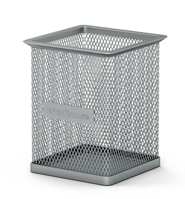 Подставка для пишущих принадлежностей, серебряная ErichKrause, цвет серый