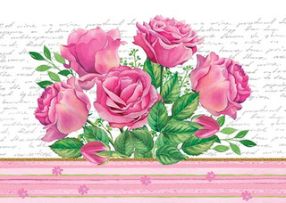 Почтовый конверт цветной (розы) артикул 9-10-722