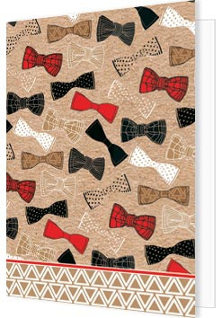 Открытка (галстуки-бабочка) артикул 2-70-1696