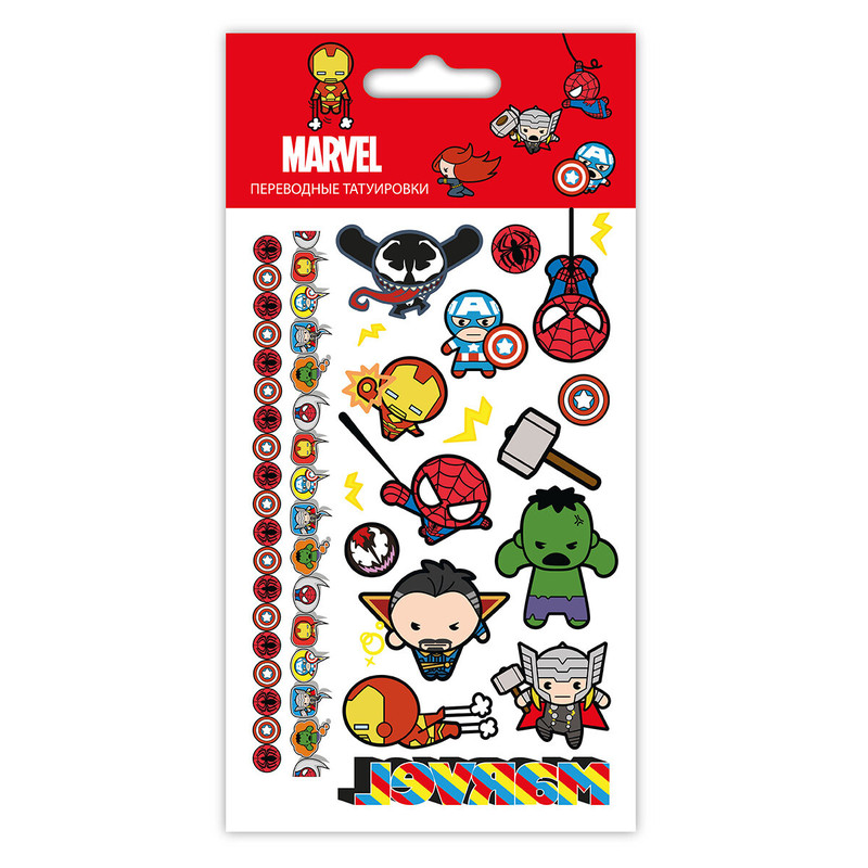 Тату переводные Marvel