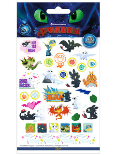 Наклейки-тату переводные 'Как приручить дракона 2' 11х20 см