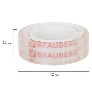 Скотч BRAUBERG Клейкая лента 12 мм х 10 м, 223122 1