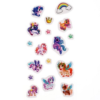 Наклейки мягкие многоразовые 'Единороги' Умка 3