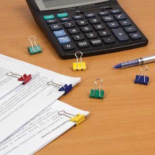 Зажим для бумаг BRAUBERG, цвет ассорти 4