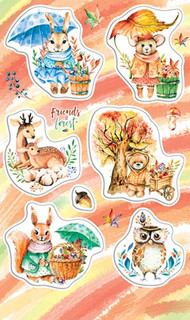 Наклейки "Осенние зверюшки" артикул 0-11-552