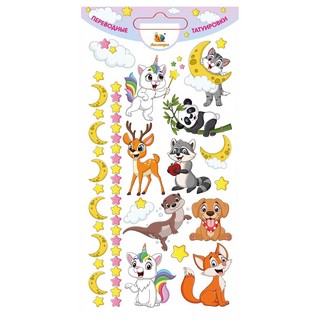 Переводные татуировки 'Животные и звезды'